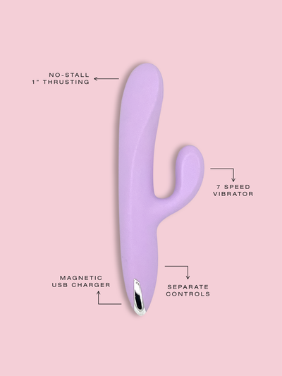thrusting vibrator and dildo with separate controls